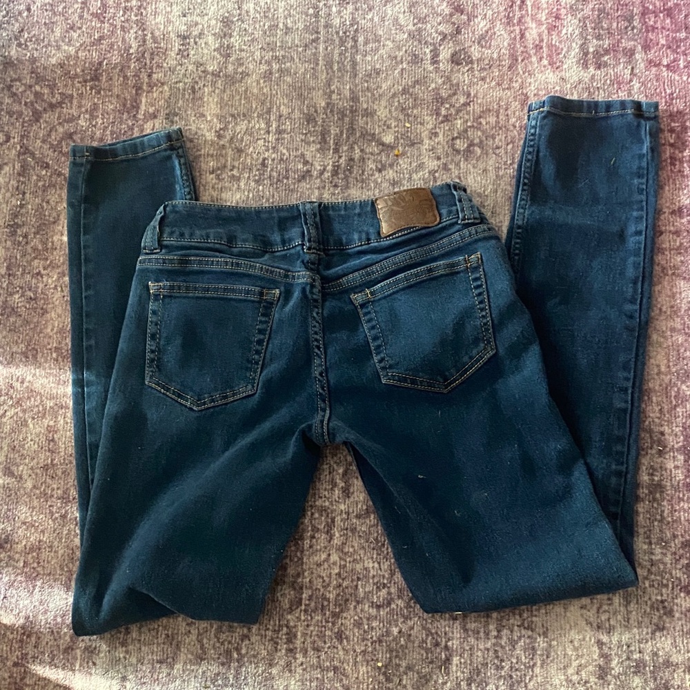 Paris Blues Dark Blue Low Ris Skinny Jeans 5 - Picture 10 of 11